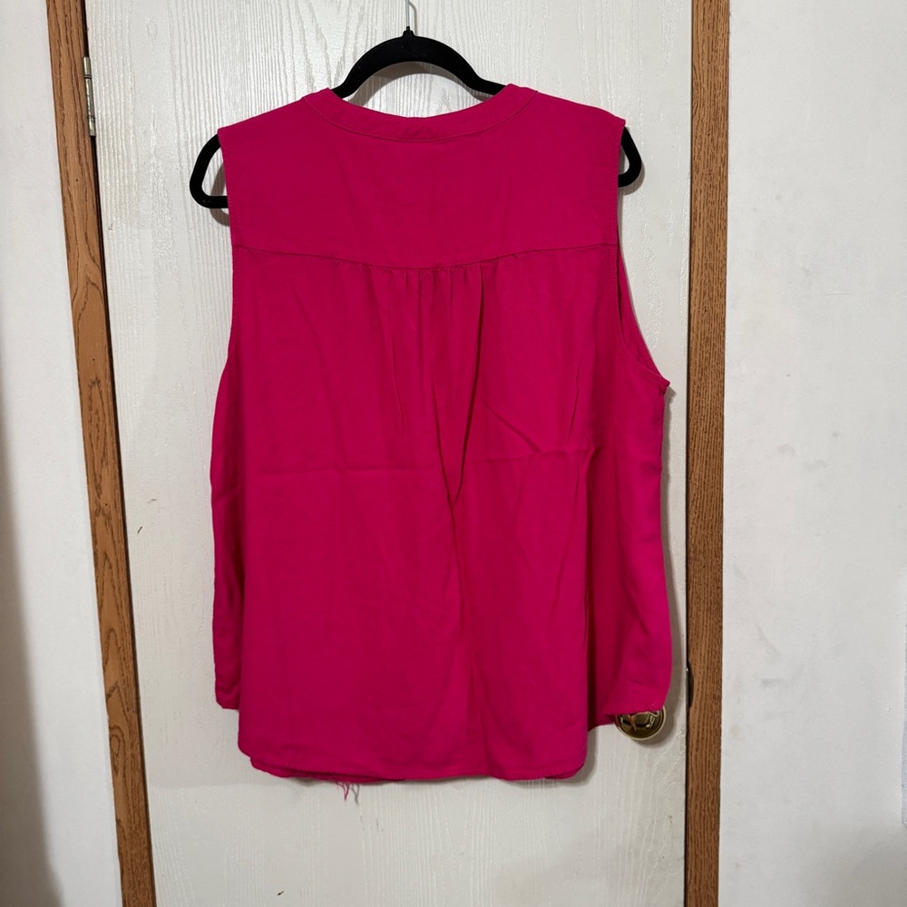 Torrid Linen Blend Sleeveless Top – Pink, Size 1 - Picture 6 of 6